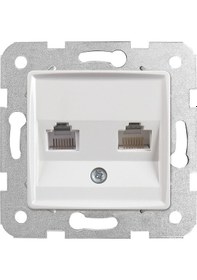 Resim Viko Linnera/rollina Beyaz İkili Nümeris Cat-3 Telefon Prizi Çerçevesiz - 90440033 