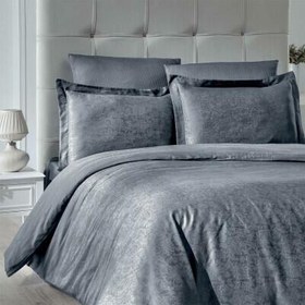Resim Maxstyle Jakarlı Reyka Antrasit Double Nevresim Takımı 