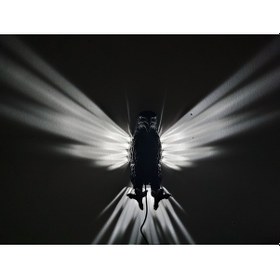 Resim 3d Baskı Realistik Kartal Figürlü Led Duvar Lambası Siyah Dekoratif Işıklı Duvar Lambası Siyah 