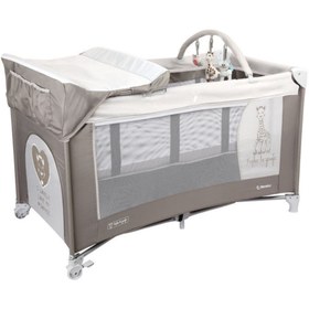 Resim Renolux Sophie La Girafe Park Yatak Oyun Parkı Optic Z So Chic - Bej 