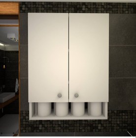 Resim Emkawood Cabi Banyo Dolabı Beyaz 