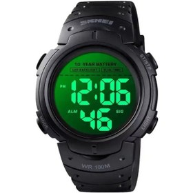 Resim Fortunelane Skmeı 1560 Spor Saat - 100m Su Geçirmez, Çift Zaman, Stop, Işıklı, Gün/tarih, Renkli Pu Kordon Çok Renkli 