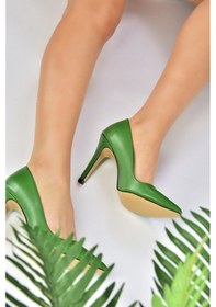 Resim Fox Shoes Yeşil İnce Topuklu Kadın Stiletto L253971509 