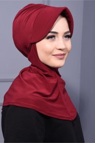 Resim Nowa Scarf Spor Şapka Scarf Havuz Da Kullanılmaya Uygun Bordo 