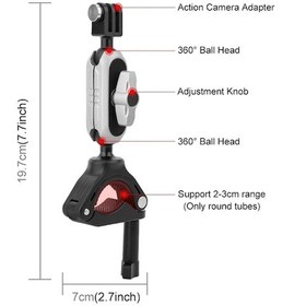 Resim Ebitda Puluz Pu862 Bisiklet Tutucu - 360 Dönüşlü Alüminyum Kamera Ve Telefon Bağlantısı 