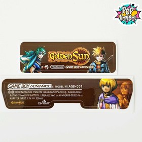 Resim Nintendo GameBoy Advance Arka Yapıştırma Golden Sun MODEL 14 GBA Back Tag Sticker 