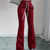 Resim Kadınlar İçin Yüksek Bel Daralan Geniş Paça Pantolon - Bej Tüm Sezonluk Çekme Bağcık ve Manşetli Kenarlı Şalvar, Günlük ile Resmi Kullanım için, 24 Saat Giyim, 24 7 Makinede ykanabilir. Her Durum iç ın: Mevsimlik Düz Renk, orta Esnek Bedeniyle Rahat, şekillendirmeli Silueti rahatsız etmezken genel olarak kabul edilir, örtülmüş ön bacaklarıyla her duruma uygundur 