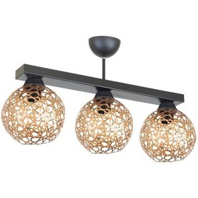Resim Selçuklu Top Motif Yıldız Ferforje Model Retro Plafonyer Avize L 