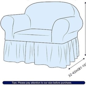 Resim Bürümcük Koltuk Örtüsü ,berjer Kılıfı, Tek Kişilik, Etekli A.gri AÇIK GRİ 