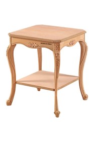 Resim Mobilya Baba Mezitli Papatya Kare Fiskos Cilasız Ham Ahşap 