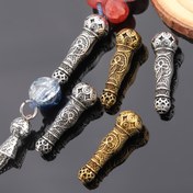 Resim 16 adet / 8 adet Kabak Başlı Tesbih Püskül Bağlantı Parçası Aralayıcı Boncuklar 25mm Vintage Silindirik Gevşek Aralayıcı Boncuklar Etnik Tarz Uzun Şerit Delikli Gevşek Boncuklar Dekoratif Boncuklar Üç Boyutlu Desen Düz Delikli Dize Boncukları Yaşlanma Delikli Gevşek Boncuklar Dokuma Takı DIY Bilezikler, Kolyeler, Halhallar, Küpeler Saç Aksesuarları Kolye 