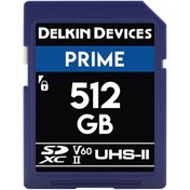 Resim 512 GB Prime SDXC UHS-II 280MB/s V60 Hafıza Kartı Delkin Devices