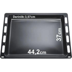Resim Bosch Ankastre Fırın Tepsi Emaye Derin Tepsi Siyah 44,2 x 37 cm 