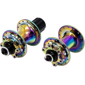 Resim Shimano Raptor Ön/arka Göbek Seti Qr+sokma Mil 8-11v 32d 6 Vida Oil Slick 220222 Siyah 