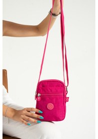 Resim Nemo Bags Fuşya Unisex Telefonluk, Cüzdan, Kartlık, Çapraz Askılı Omuz Çantası, 18x13cm Fuşya 