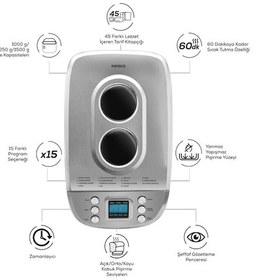 Resim Karaca Bake XL Ekmek Reçel Yoğurt Yapma Makinesi 1500 G + 45 Tarifli Kitapçık 