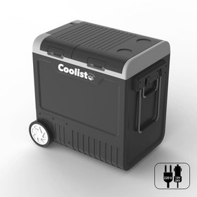 Resim Coolist CLK65W 12/24Volt 220Volt 65 Litre Çift Bölmeli Tekerlekli Outdoor Kompresörlü Oto Buzdolabı/Dondurucu 