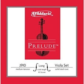 Resim D'Addario J910LM Prelude Long Scale 16 Viola Tel Seti 