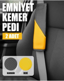 Resim Wimbledon ComfortDrive Emniyet Kemer Pedi Seti - Boyun ve Omuz Koruyucu Kemer Pedi 2'li Paket Siyah Sarı 