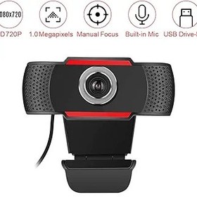 Resim TFixol Video Konferans Kamerası 720P HD Web Kamerası Gürültü Azaltma Mikrofonlu Bilgisayar Kamerası Video Toplantısı için USB Tak ve Çalıştır Çevrimiçi Eğitim Öğretim Siyah 720P 