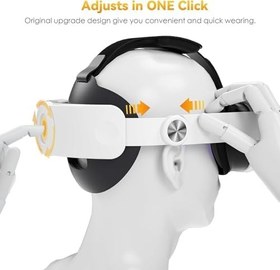 Resim CloudValley Quest 3S /Quest 3 ile Uyumlu Ayarlanabilir Baş Kayışı, Gelişmiş Destek ve Tek Tıkla Serbest Bırakma Tasarımı için Elit Kayış Değiştirme, Hafif ve Konfor, Beyaz ve Siyah 