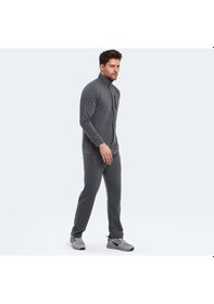 Resim Slazenger ORAN I Erkek Fermuarlı Dik Yaka Cepli Koyu Gri Eşofman Takımı 
