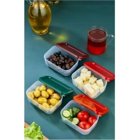 Resim Royaleks Group 4'lü Kapaklı Saklama Kabı Çerezlik Kahvaltılık Piknik Kabı ROYALEKS-HS-017 