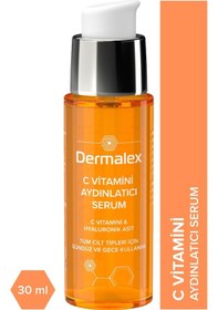 Resim Dermalex C Vitamini Hyaluronik Asit İçerikli Gece ve Gündüz Aydınlatıcı Serum 30 ML 