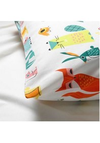 Resim Tek Kişilik Çocuk Nevresim Takımı Çok Renkli,Hayvan Baskılı-150x200/Çarşafsız 