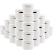 Resim 30 adet 30 g Krem Kavanoz Beyaz Plastik Kozmetik kavanozları Örnek Şişeleri Kozmetikler Kutusu Seyahat için Boş Makyaj Kavanozu Tencere 