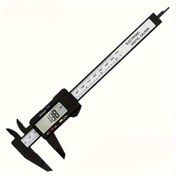Resim Hassas Dijital Kumpas 6 İnç/4 İnç - Karbon Fiber Kadran, Şarj Edilemeyen Pille Çalışan Vernier Mikrometre Ölçüm Aleti 
