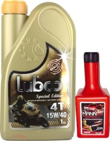 Resim Lubco 4t 15W-40 4 Zamanlı Motosiklet Yağı 1 L + Benzin Katkısı 1 L 