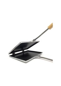 Resim Teflon Ocak Üstü Döküm Tost Makinesi 23x17cm Metal 