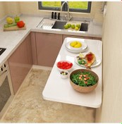 Resim Kydoniahome 45X72 Cm Parlak Beyaz Oval Köşeli Mdf Katlanır Duvara Monte Ma... 