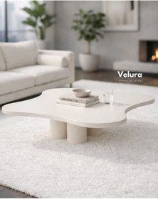 Resim Kelebek Orta Sehpa - Kırık Beyaz Ekru 