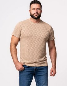 Resim Izzat Büyük Beden Tişört 244914263 Bej 