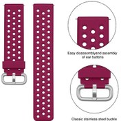 Resim Sunshine022 Burgundy Fitbit Versa 2 Versa Lite Nefes Alabilir Silikon Spor Bileklik 
