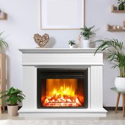 Resim Dlc Alegre 1800W Çizgili Dekoratif Şömine Beyaz 