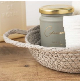 Resim Porsima 15289 Yuvarlak Hasır Sepet Düzenleyici Ekmeklik - Gri 