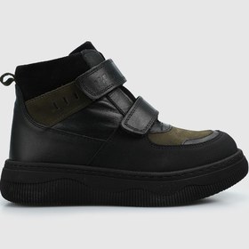 Resim Kiddo Siyah Deri Erkek Çocuk Bot 