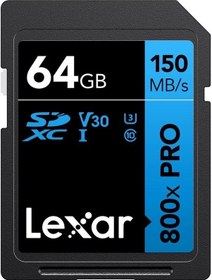 Resim 64gb Lexar Lsd0800p064g-bnnng Professıonal 800x Pro Sdxc Uhs-ı Cards Up To 150mb/s Read C10 V30 U3 