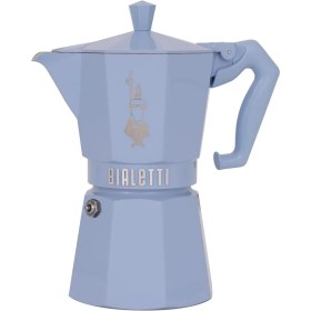 Resim - Exclusive: 6 Cups Ocak Üstü Espresso Pişirici - 270ML - Mavi Renk - Alüminyum Gövde - Patentli Güv 
