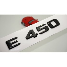 Resim E 450 Bagaj Parlak Siyah ABS 3M 3D Yazı Logo 