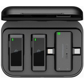 Resim Mfi Çift Kablosuz Lavalier Mikrofon, Lightning/type-c, 12 Saat 