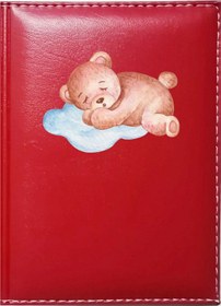 Resim Promosyon Denizi Sevimli Ayıcık 2 Görselli Kırmızı Ruhsat Kabı 