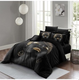 Resim Monohome African Women Çift Kişilik Nevresim Takımı 3D Pamuk Sate Çok Renkli 