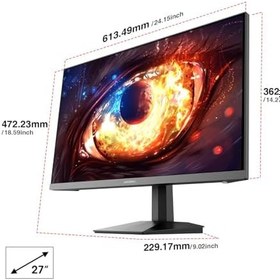 Resim Koorui G2711P 27 İnç Monitör, 200Hz Oyun Monitörü, IPS FHD 1080p, FreeSync Premium, 2x HDMI 2.0, DP 1.4, VESA 75x75mm, E-Spor Monitörler 