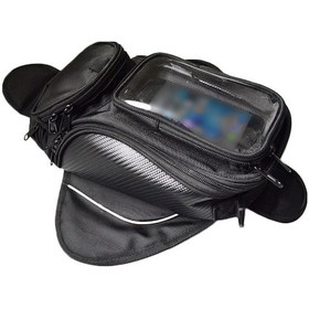 Resim Singree Manyetik Motosiklet Tank Çantası Su Geçirmez 65inç Dokunmatik Telefon Kılıfı Evrensel Motosiklet Aksesuarları Siyah 
