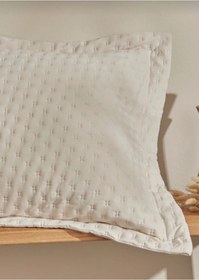 Resim Karaca Home Breeze Soft Çift Kişilik Yatak Örtüsü Takımı Ekru Be 