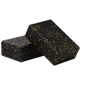 Resim Actifoam Yoga Blok Yoga Köpüğü Bloğu Siyah - Sarı 2'li 
